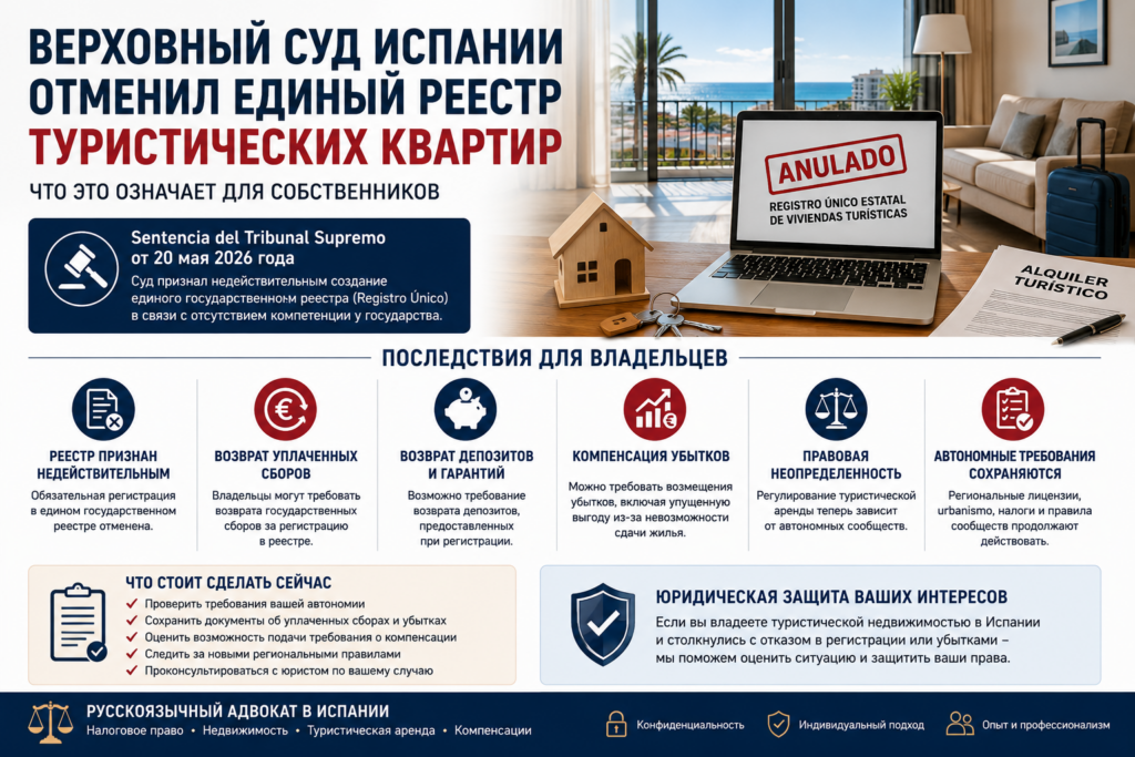 Верховный суд Испании отменил единый государственный реестр