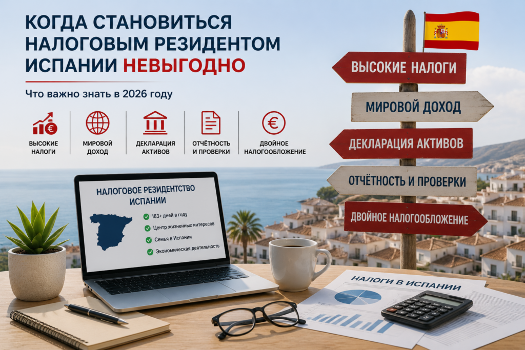 налоговым резидентом Испании может быть невыгодно 2026